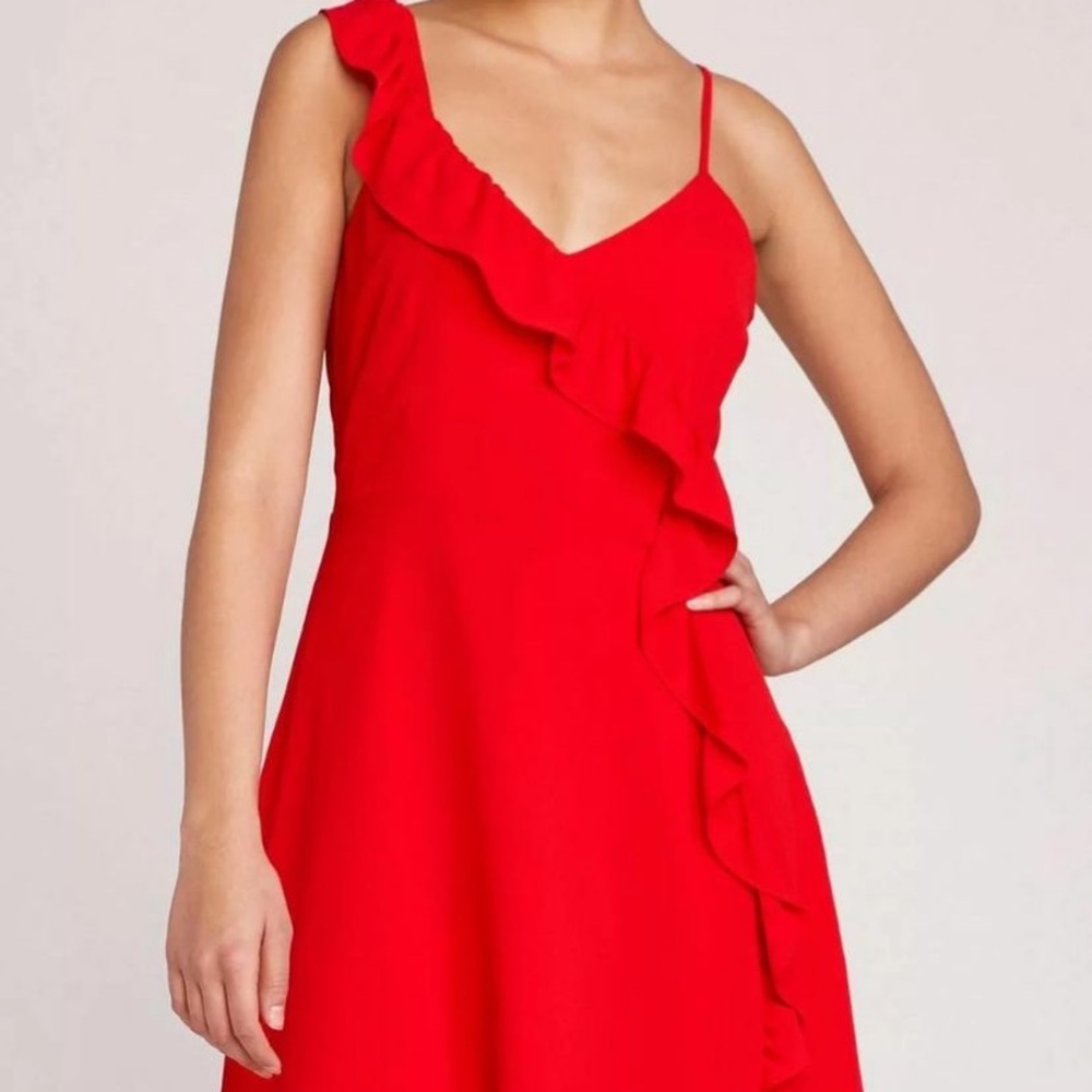 BB Dakota Red Ruffle Mini Dress